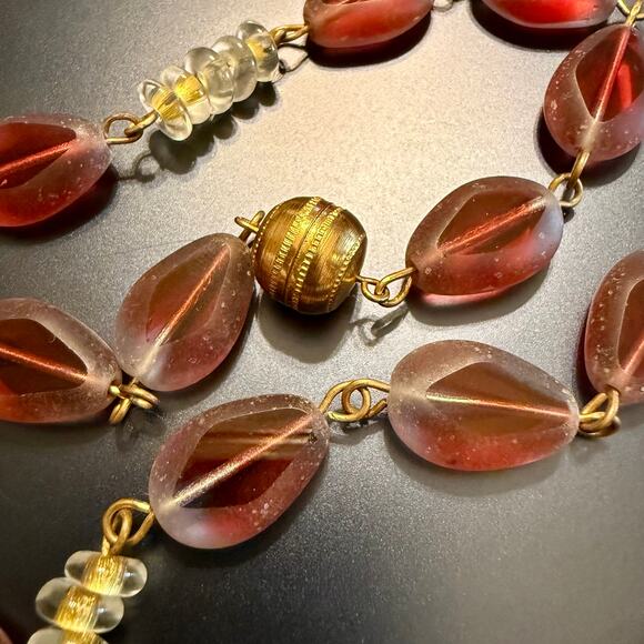 Unique Handcrafted Artisan Glass Beaded Heart Pendant - Picture 9 of 12